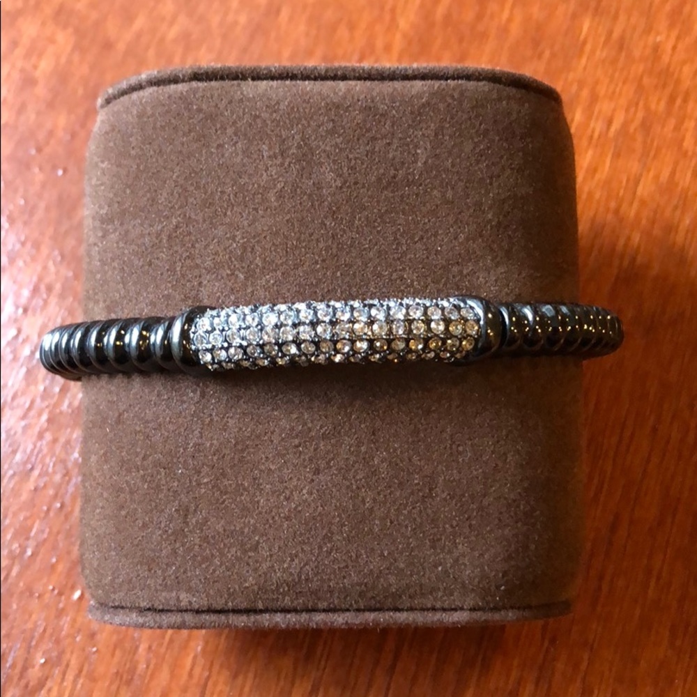 Loft Gunmetal and Crystal Pave Bracelet